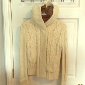 White Sweater with furry hood